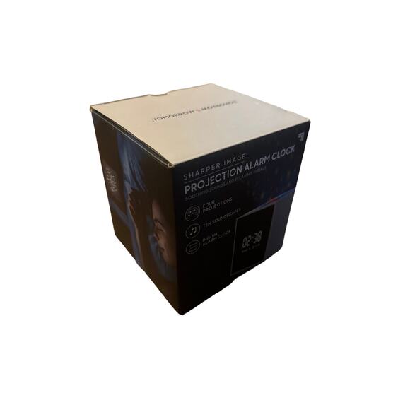 NEW Sharper Image Projection Alarm Clock Soothing Sounds Visuals Nightscapes - Picture 2 of 4